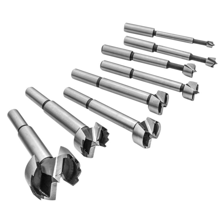 Rockler 8-Piece Forstner Bit Set with Case - full pic 